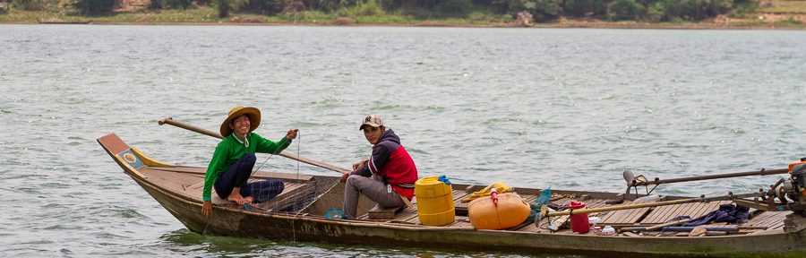 Willkommen in Kambodscha – Fischer auf dem Mekong