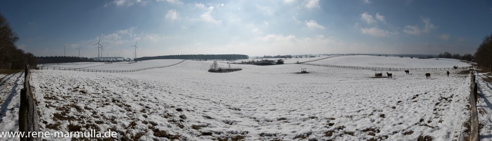 Schneewanderung im Lennépark Görlsdorf