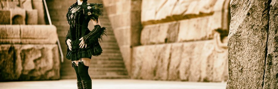 Fotoshooting mit Ki am Völkerschlachtdenkmal