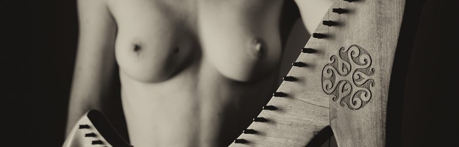 Fotoshooting mit Heidi und Harfe