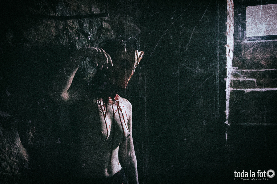 Halloweenshooting mit Heidi als Horrorschwein